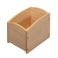 Bac à livres 1 case à roulettes hêtre