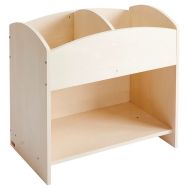 Bac à livres 2 cases haut teinte bouleau