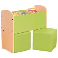 Bac à livres et poufs Basik 74 x 34 x 69 cm