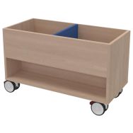 Bac à livres mobile Filou  bleu delft