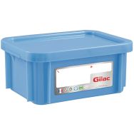 Bac alimentaire gerbable avec couvercle 12 L bleu