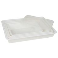Bac alimentaire rectangulaire plat pour rack à couvercle