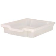 Bac de rangement en plastique transparent hauteur 7,5 cm