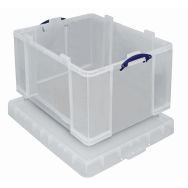 Bac de rangement plastique + couvercle 145L transparent
