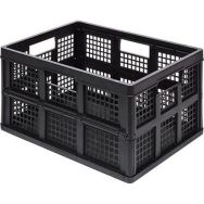 Bac de rangement pliant 45l empilable. dim : 400x575x280 mm
