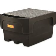 Bac de rétention 1 IBC avec collecteur + cail. acier - 1100L