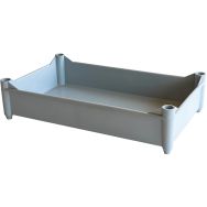 Bac empilable avec 4 pieds-520x320x125mm-Gris-11 L
