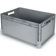 Bac fond plein GRIS avec poignées 600x400 60L - Gamma-Wopla