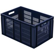Bac gerbable 60 L parois ajourées fond plein 600x400x319
