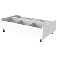 Bac gigogne Ellipse blanc sur roulettes - Manutan Expert