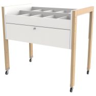 Bac multimédia Ellipse structure bois - Manutan Expert