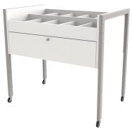 Bac multimédia Ellipse structure métal - Manutan Expert