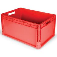 Bac parois pleines fond plein ROUGE 600x400 60L Gamma-Wopla