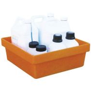 Bac rétention de labo - Capacité 40 L - Sans caillebotis Amovible