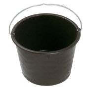 Bac rond en polyéthylène noir 20 litres avec anse - Mondelin