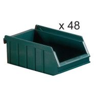 Bacs à bec empilables - Longueur 175 mm - 1 L - Lot de 48