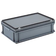 Bacs à couvercle RAKO gris - 600x400mm - 30 à 90 L