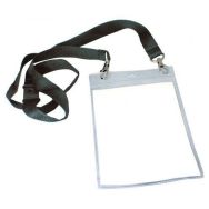 Badges plastique avec cordon (Boite de 10)