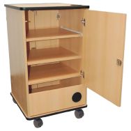 Baie mobile 19'' bois GEB196S avec porte de service arrière - Vega