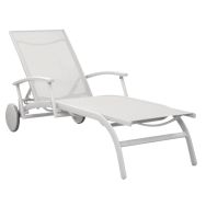 Bain de soleil ELEGANCE TPEP/alu accoudoirs roues Proloisirs