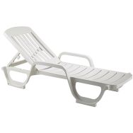 Bain de soleil Miami 190 cm - blanc