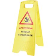 Balise pliante avec signalisation de risque glissade