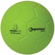 Ballon Hand Init. Double mousse PVC Sporteus T2 Ø175 vert