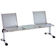 Banc 2 sieges - Tablette acier - Gris
