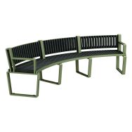 Banc Arbane cintré 250 cm Ipra/alu - Urbemob
