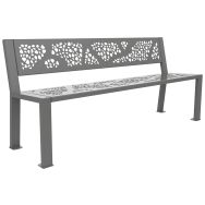 Banc BERLIN 1.80 m métal gris 9006
