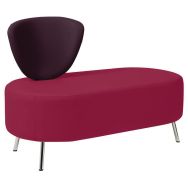 Banc BULLE 1 dossier pied métal GGI