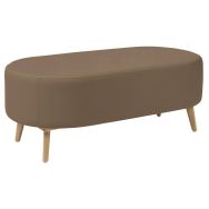 Banc BULLE pied bois enduit PVC Terre