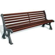 Banc Camoda 200 cm bois exotique/fonte - Manutan Expert