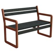 Banc Chardonnay 120 cm assise longue Ipra/alu - Urbemob