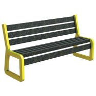 Banc Chardonnay maternelle 120 cm Urbecol - Ipra/alu jaune 1016 brillant