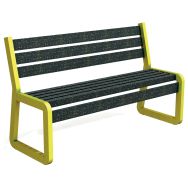 Banc Chardonnay primaire 120 cm Urbecol - Ipra/alu jaune 1016 brillant