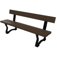 Banc City Junior maternelle 120 cm marron - pieds noirs