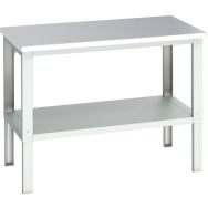 Banc Cubio acier inoxydable étagère-1500x900x740-1140mm-Bleu