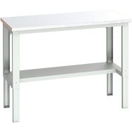 Banc Cubio acier mi-étagère-1500x750x740-1140mm-Bleu