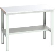 Banc Cubio acier mi-étagère-1500x900x740-1140mm-Bleu