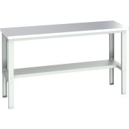 Banc Cubio inox mi-étagère-2000x750x740-1140mm-Bleu