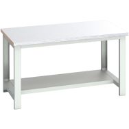 Banc Cubio revêtement acier mi-étagère-1500x900x840mm-Bleu