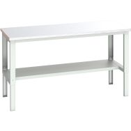 Banc Cubio revêtement acier mi-étagère-2000x900x740mm-Bleu