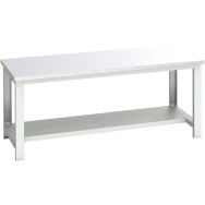 Banc Cubio revêtement acier mi-étagère-2000x900x840mm-Bleu