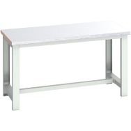 Banc Cubio revêtement en acier-1500x750x840mm-Bleu