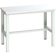 Banc Cubio revêtement en acier-1500x900x740-1140mm-Bleu