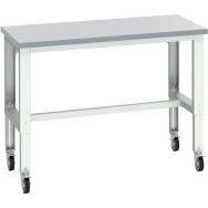 Banc Cubio sur roues-1500x750x840-1140mm-Bleu