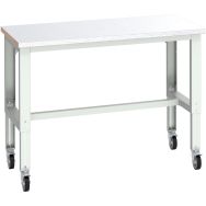 Banc Cubio sur roues acier-1500x750x840-1140mm-Bleu