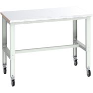 Banc Cubio sur roues acier-1500x900x840-1140mm-Bleu