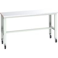 Banc Cubio sur roues acier-2000x750x840-1140mm-Bleu